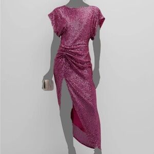 ITMFL Pink ‘In the Mood for Love” Sequin Dress w/ slit